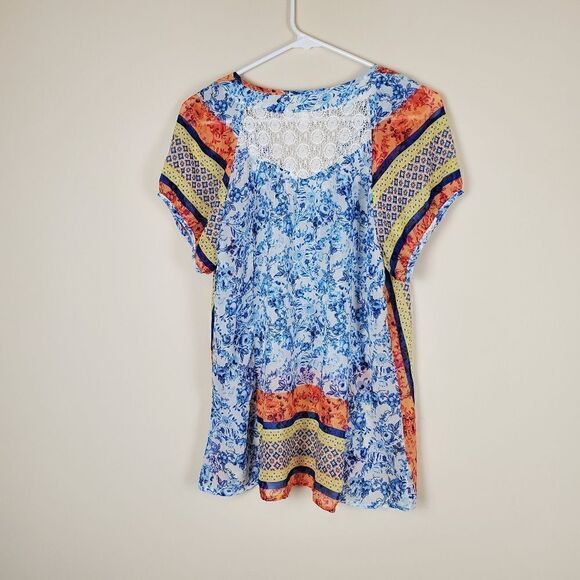 Fig and Flower Anthropologie Printed Sheer Blouse Size Small - Picture 5 of 7
